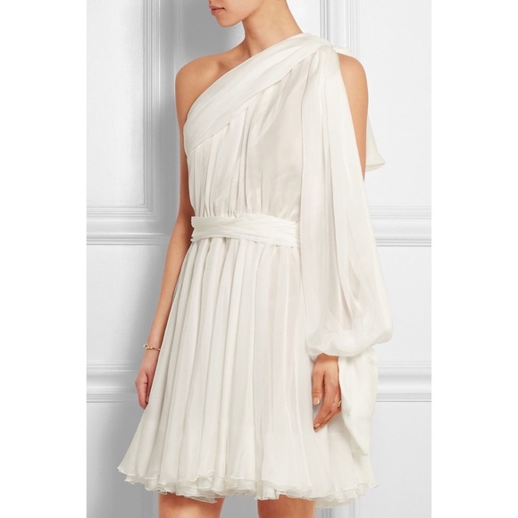FAITH CONNEXION One-shoulder silk-chiffon dressNWT - Picture 4 of 10